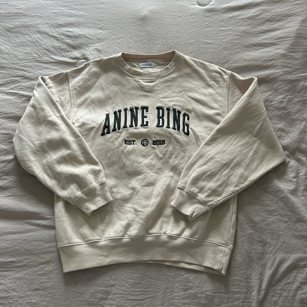 Anine Bing Cream Sweatshirt